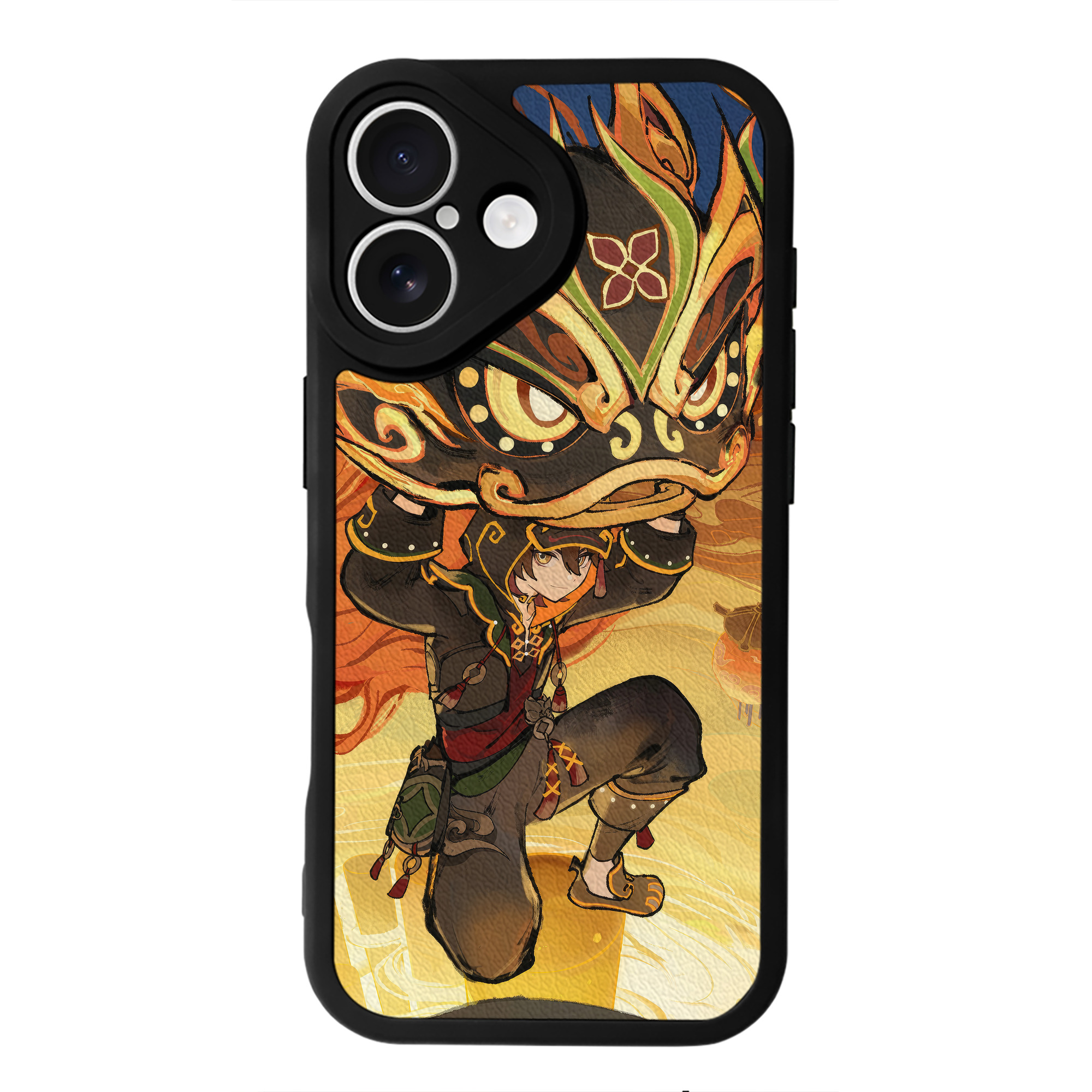 げんし神 genshin 【iPhone 16シリーズ対応】シリコンスマホケース（レザー調） 材質：シリコン